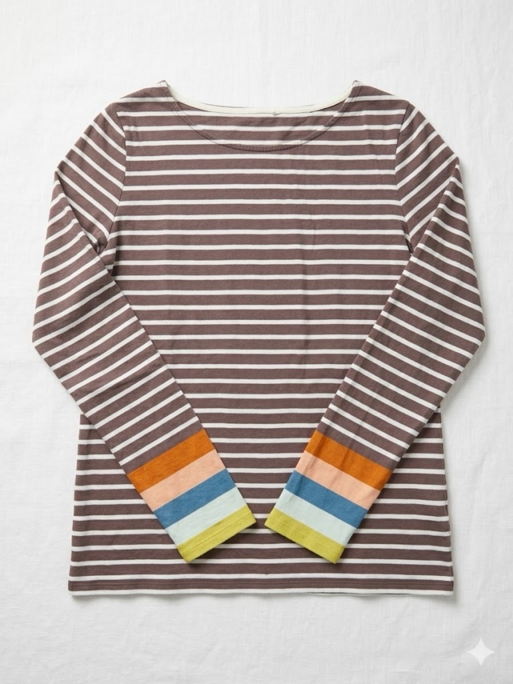 Boden Striped Long-Sleeve Top - Size 12